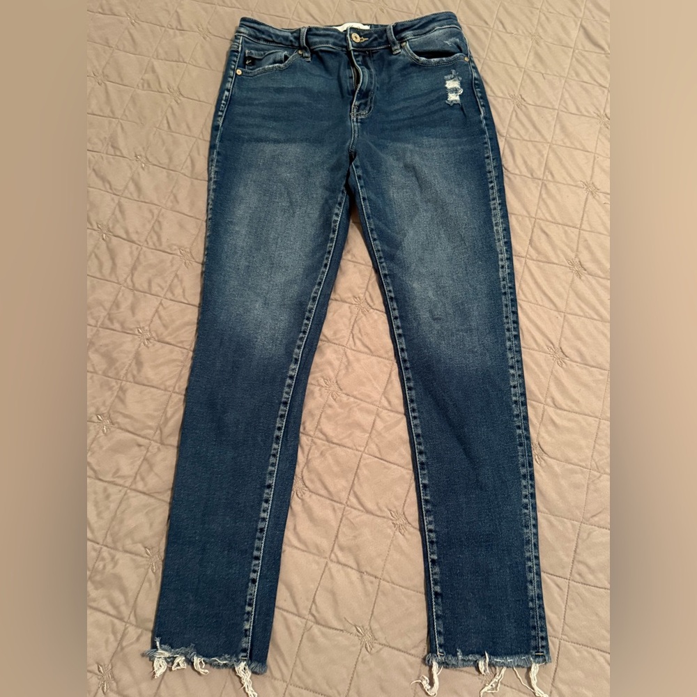KanCan Distressed Dark Blue Skinny Jeans
